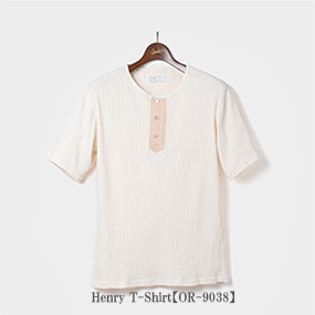 ヘンリーネックTシャツ